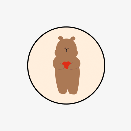 [모딘톡] 하트 모딩곰 (2color)